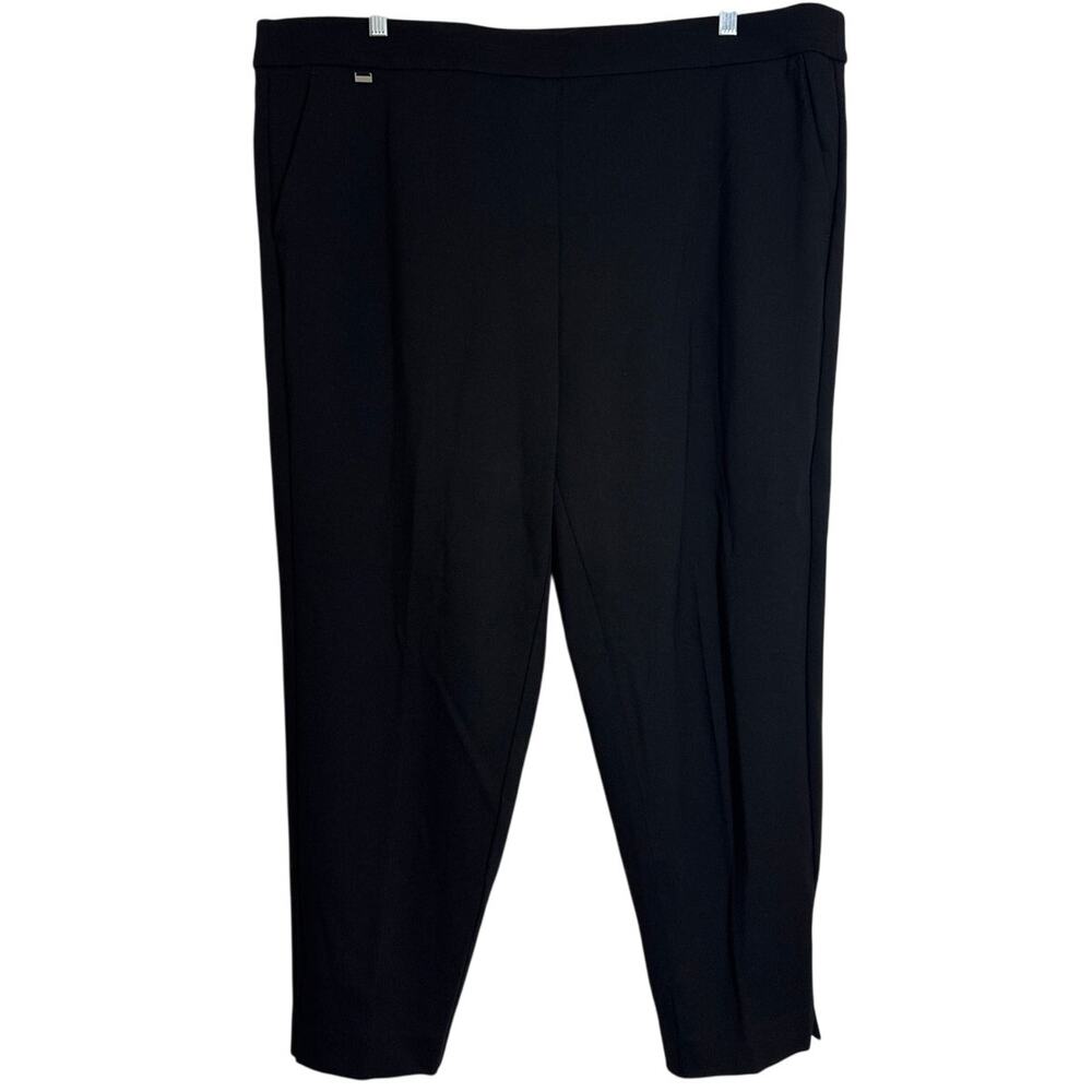 NWT Counterparts Mid Rise Slim Leg Black 3X Pants Side Slip Pockets 1" Slit Hem